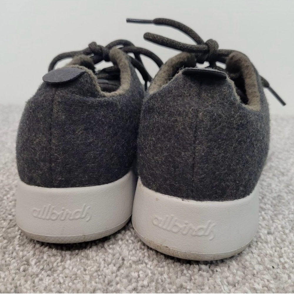 Allbirds Women’s the wool runner lace up grey gray tan tennis shoe sneakers 8 - Picture 5 of 11